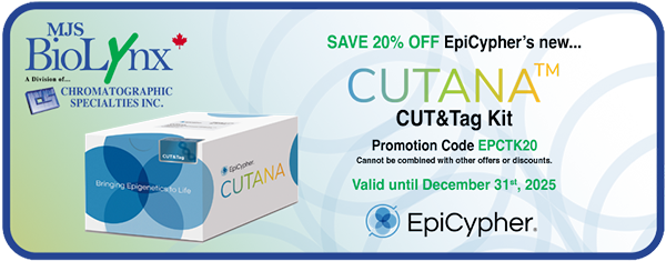 MJS BioLynx - EpiCypher CUTANA™ CUT&Tag Kit Promo Banner - Valid to Dec. 31, 2025